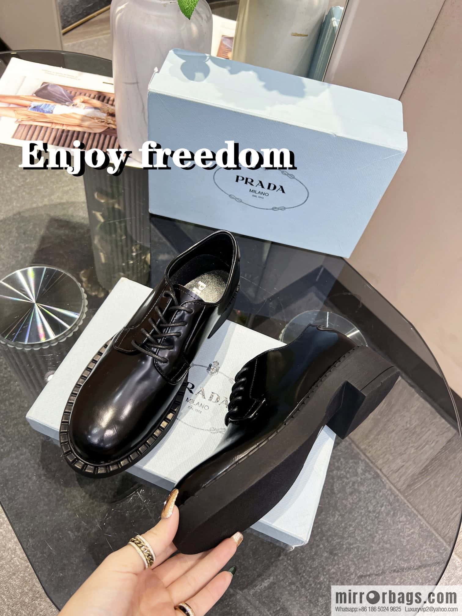 🐰🐰PRADA Prada Spring/Summer 2022 Upgraded Triangle Loafers