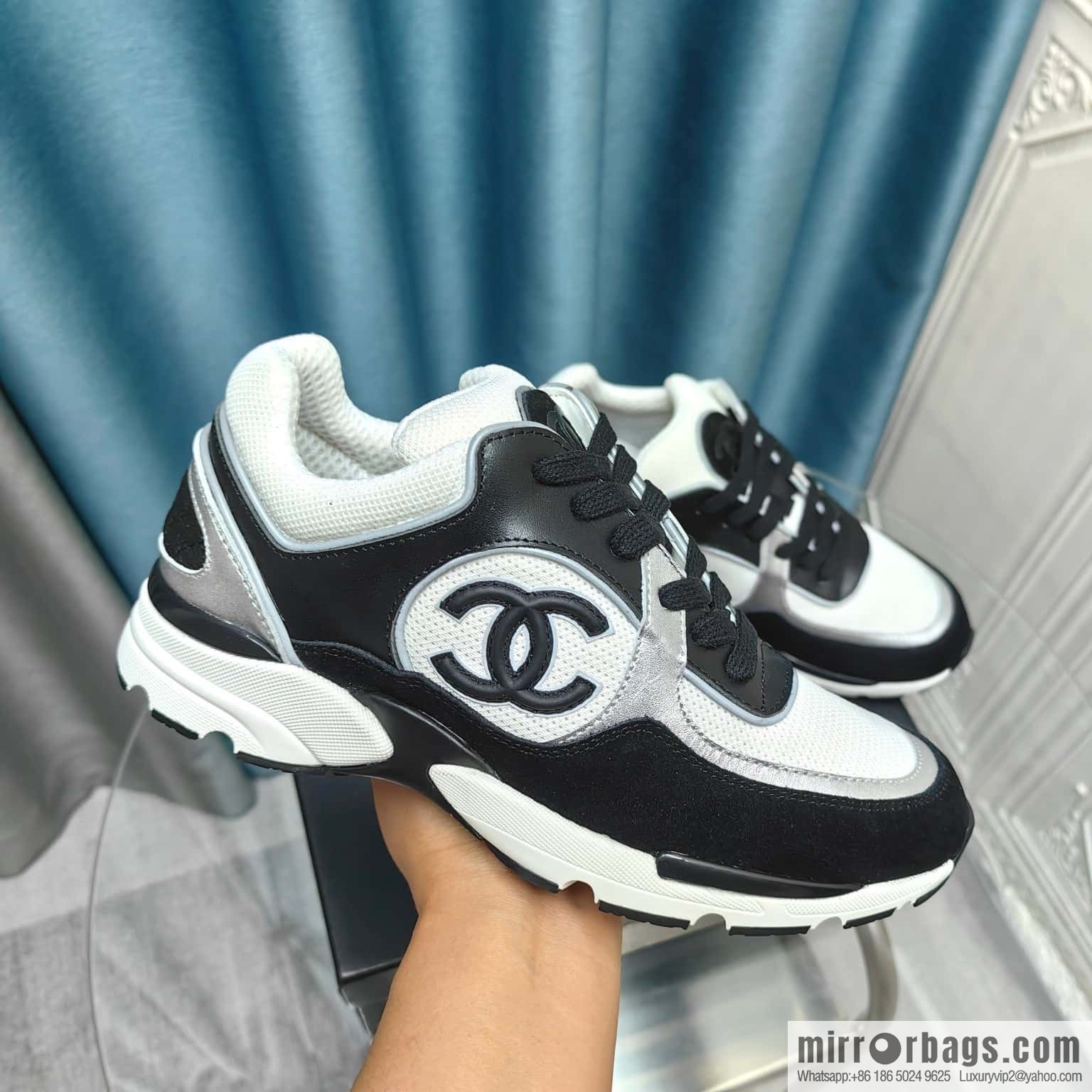 🐰🐰CHANE Xiaoxiang platform panda board shoes sneakers, Chanel 2023ss hot panda shoes 🐼 color scheme platform casual sneakers board shoes