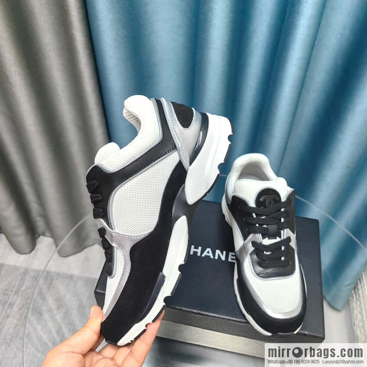 🐰🐰CHANE Xiaoxiang platform panda board shoes sneakers, Chanel 2023ss hot panda shoes 🐼 color scheme platform casual sneakers board shoes