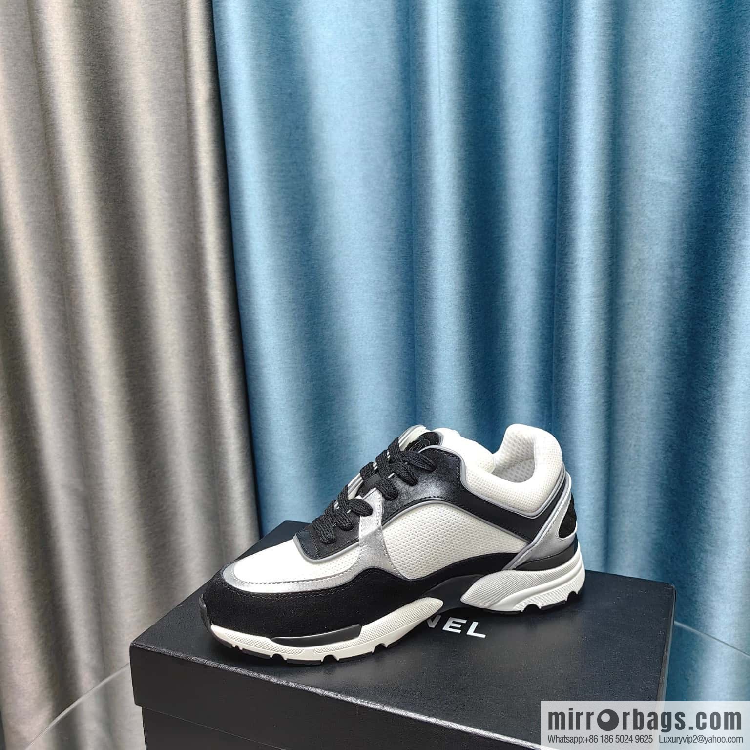 🐰🐰CHANE Xiaoxiang platform panda board shoes sneakers, Chanel 2023ss hot panda shoes 🐼 color scheme platform casual sneakers board shoes