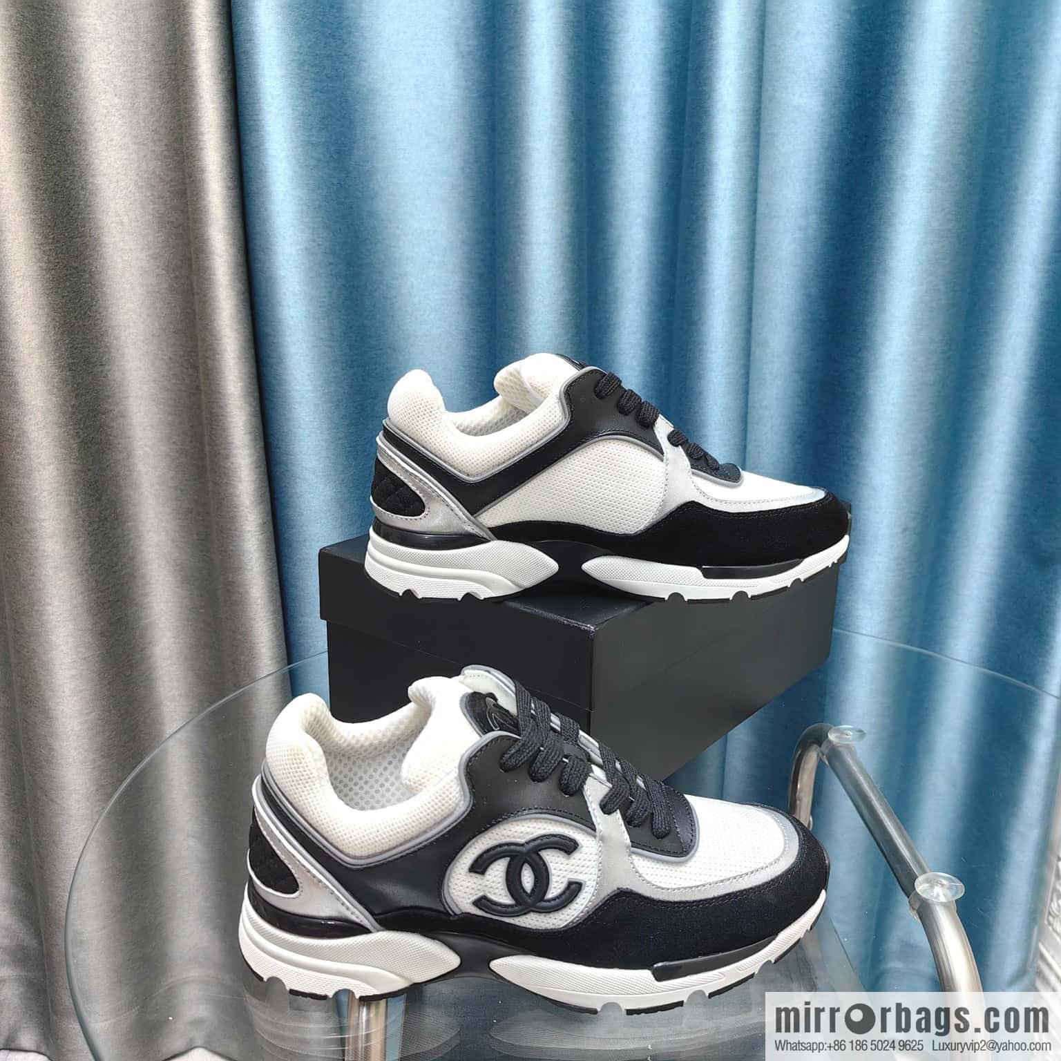🐰🐰CHANE Xiaoxiang platform panda board shoes sneakers, Chanel 2023ss hot panda shoes 🐼 color scheme platform casual sneakers board shoes