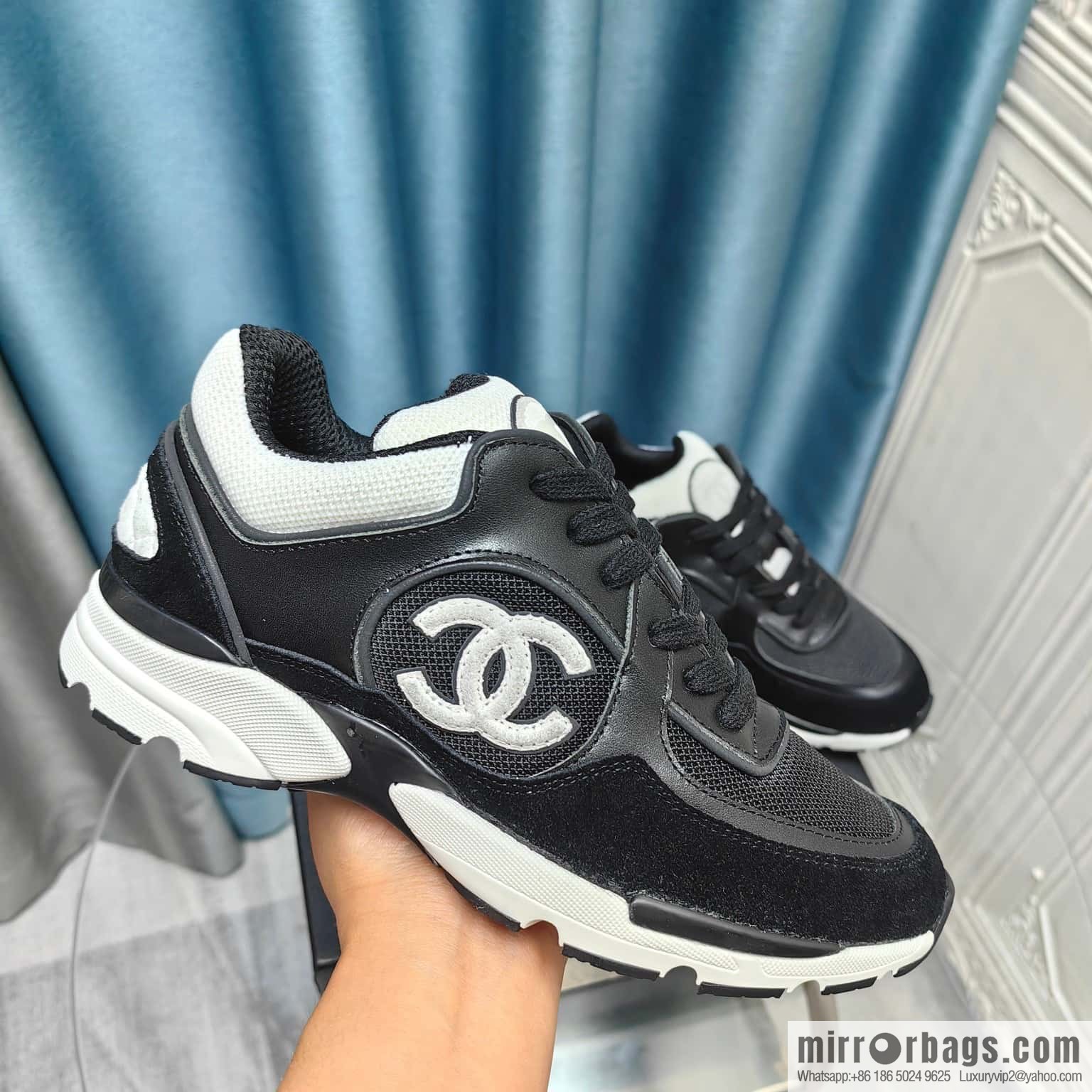 🐰🐰CHANE Xiaoxiang platform panda board shoes sneakers, Chanel 2023ss hot panda shoes 🐼 color scheme platform casual sneakers board shoes
