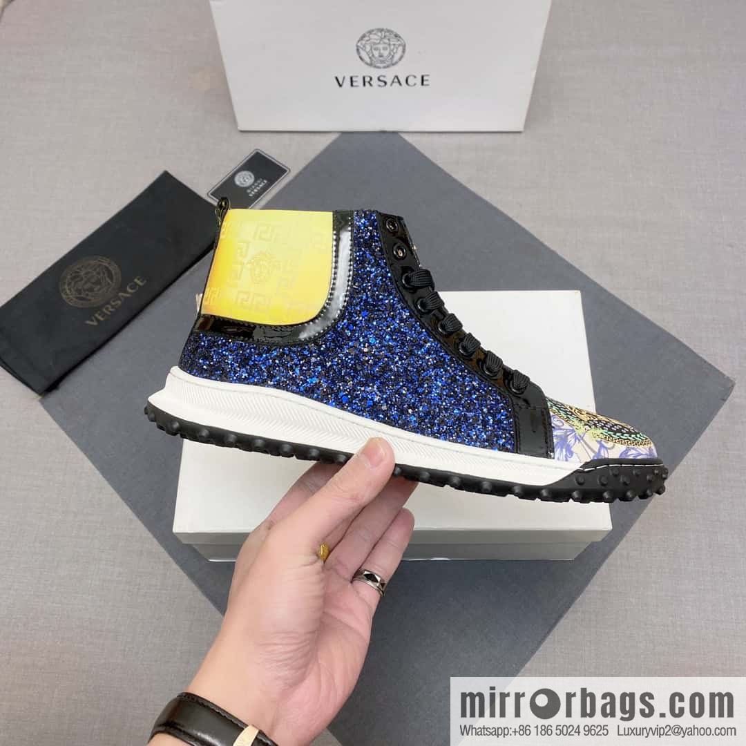 [Versace VERSACE] 2023 Classic low-top lazy model, Vasaki embossing pattern, Lefu model, casual sports shoes