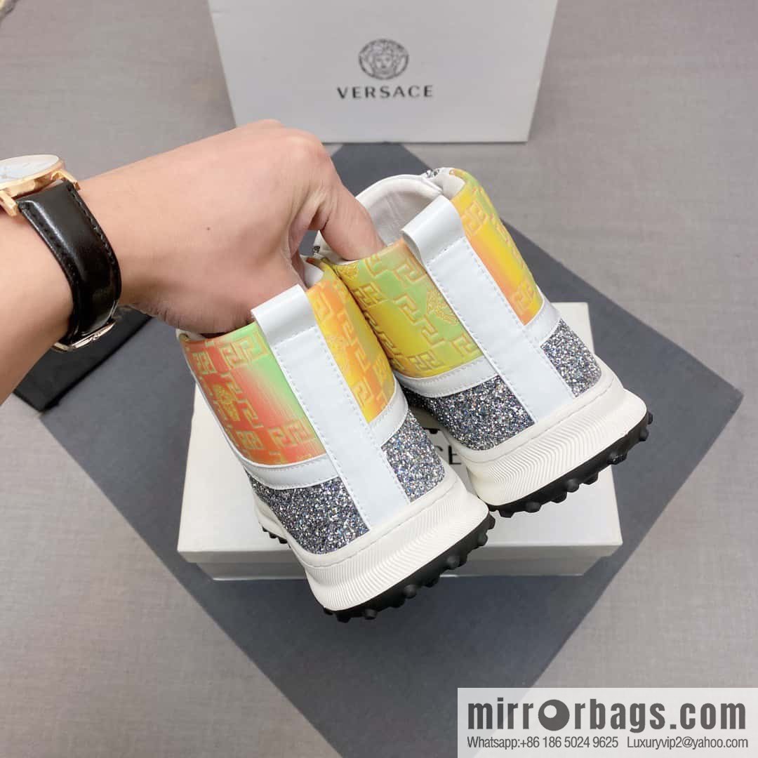 [Versace VERSACE] 2023 Classic low-top lazy model, Vasaki embossing pattern, Lefu model, casual sports shoes