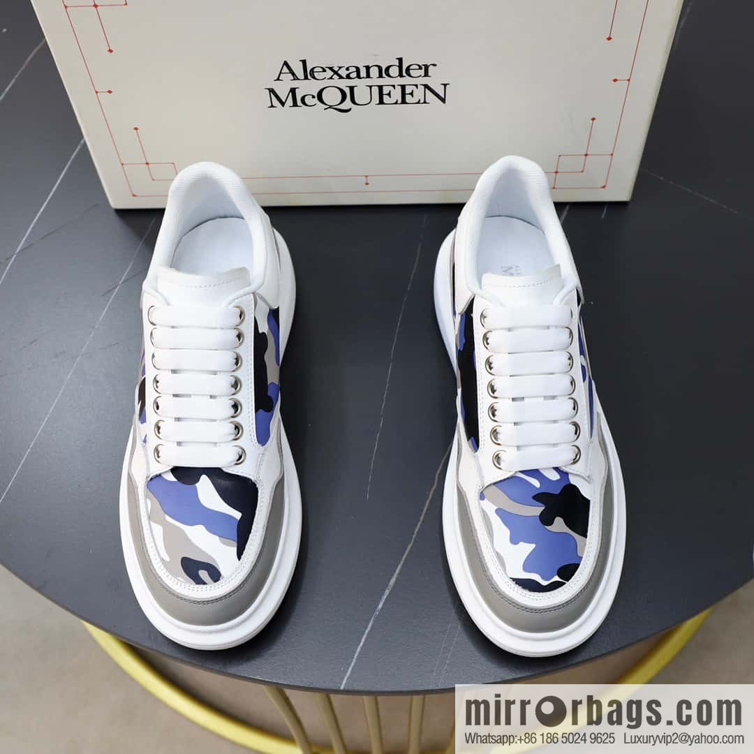 🐰🐰Alexander mcqueen/McQueen, couple 👫 classic star explosion versatile white shoes, original outsole