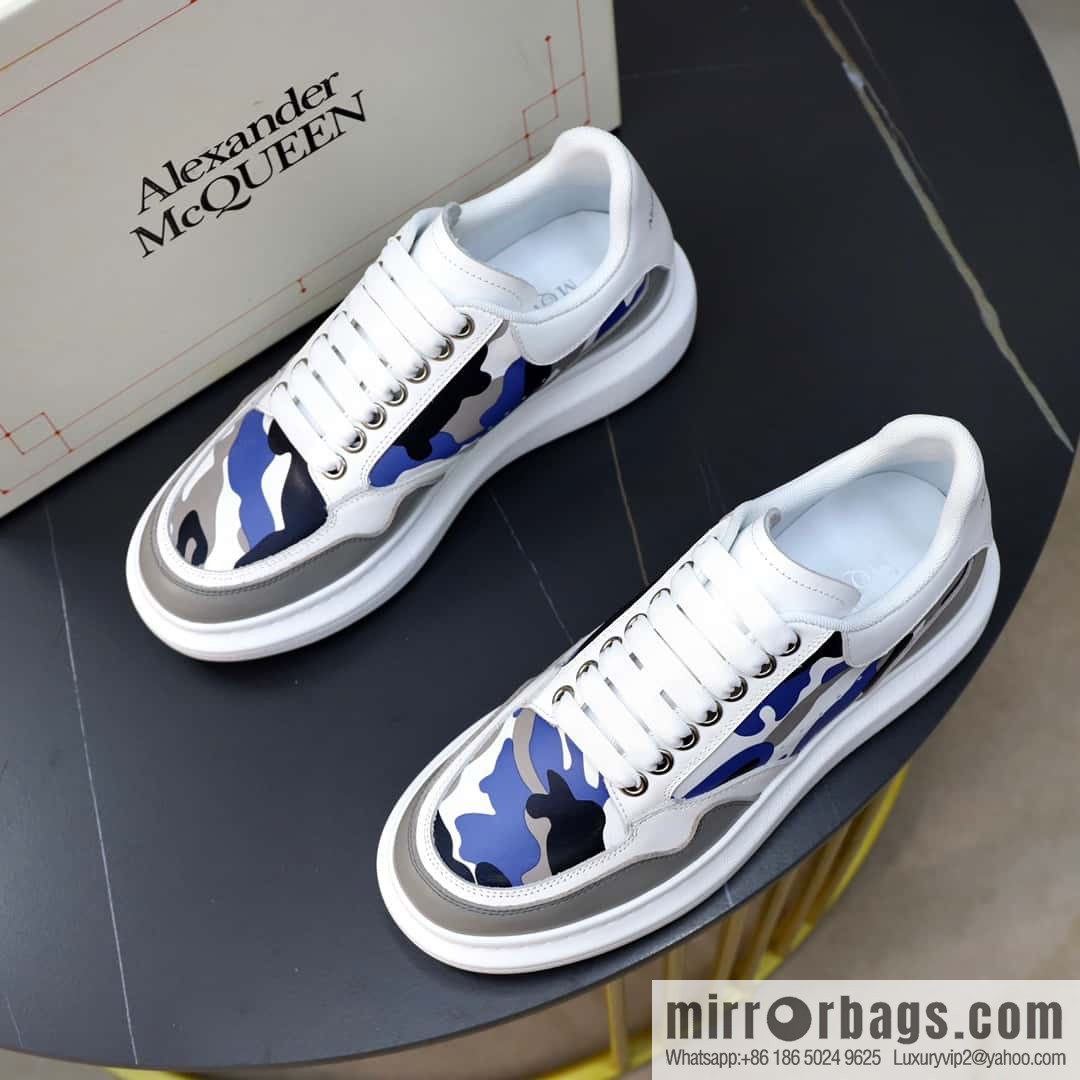 🐰🐰Alexander mcqueen/McQueen, couple 👫 classic star explosion versatile white shoes, original outsole