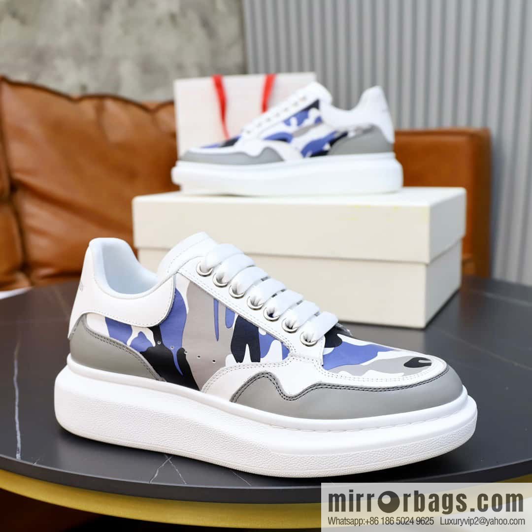 🐰🐰Alexander mcqueen/McQueen, couple 👫 classic star explosion versatile white shoes, original outsole