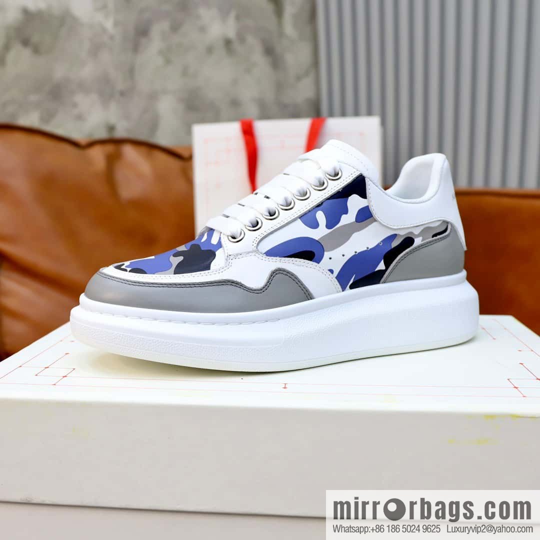 🐰🐰Alexander mcqueen/McQueen, couple 👫 classic star explosion versatile white shoes, original outsole