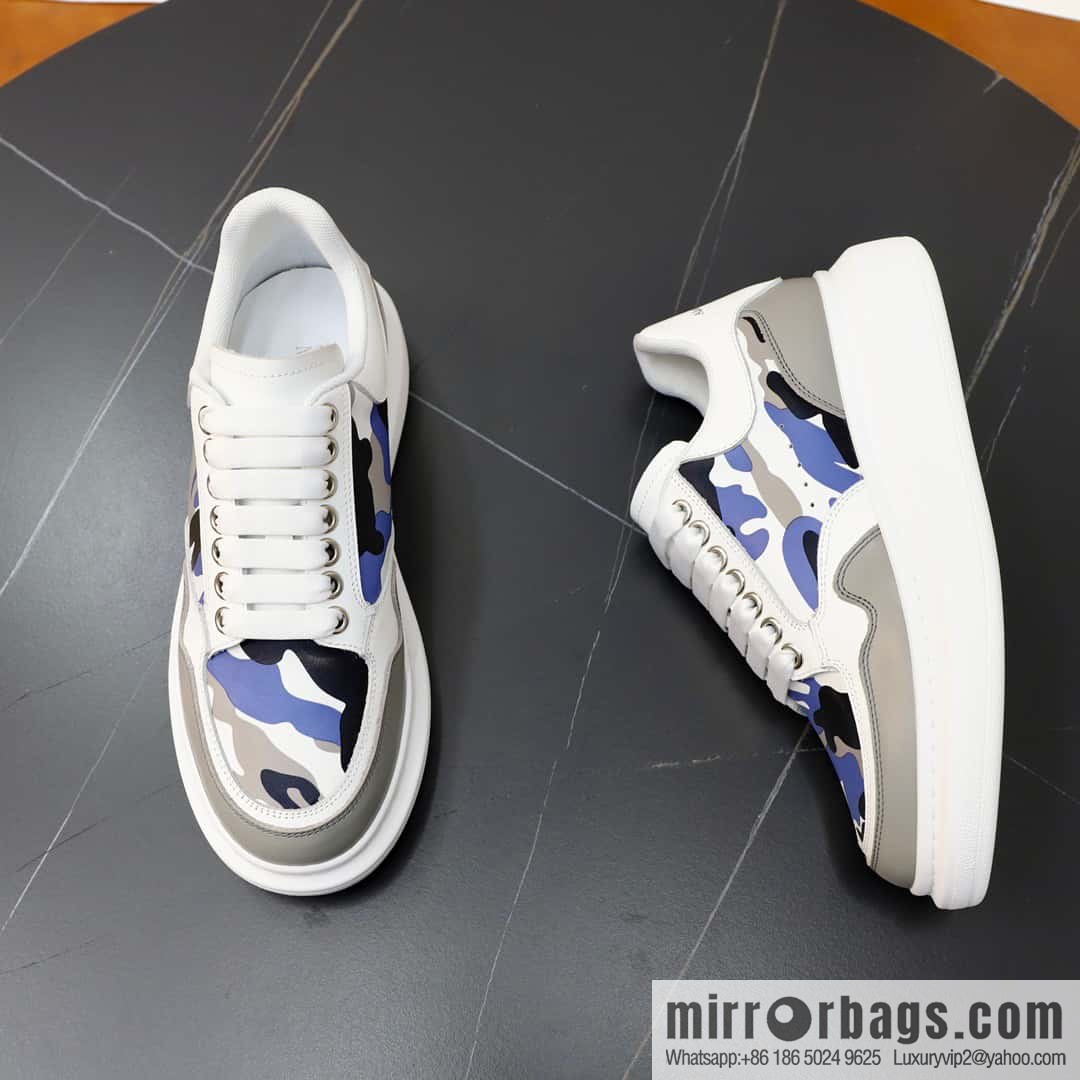 🐰🐰Alexander mcqueen/McQueen, couple 👫 classic star explosion versatile white shoes, original outsole