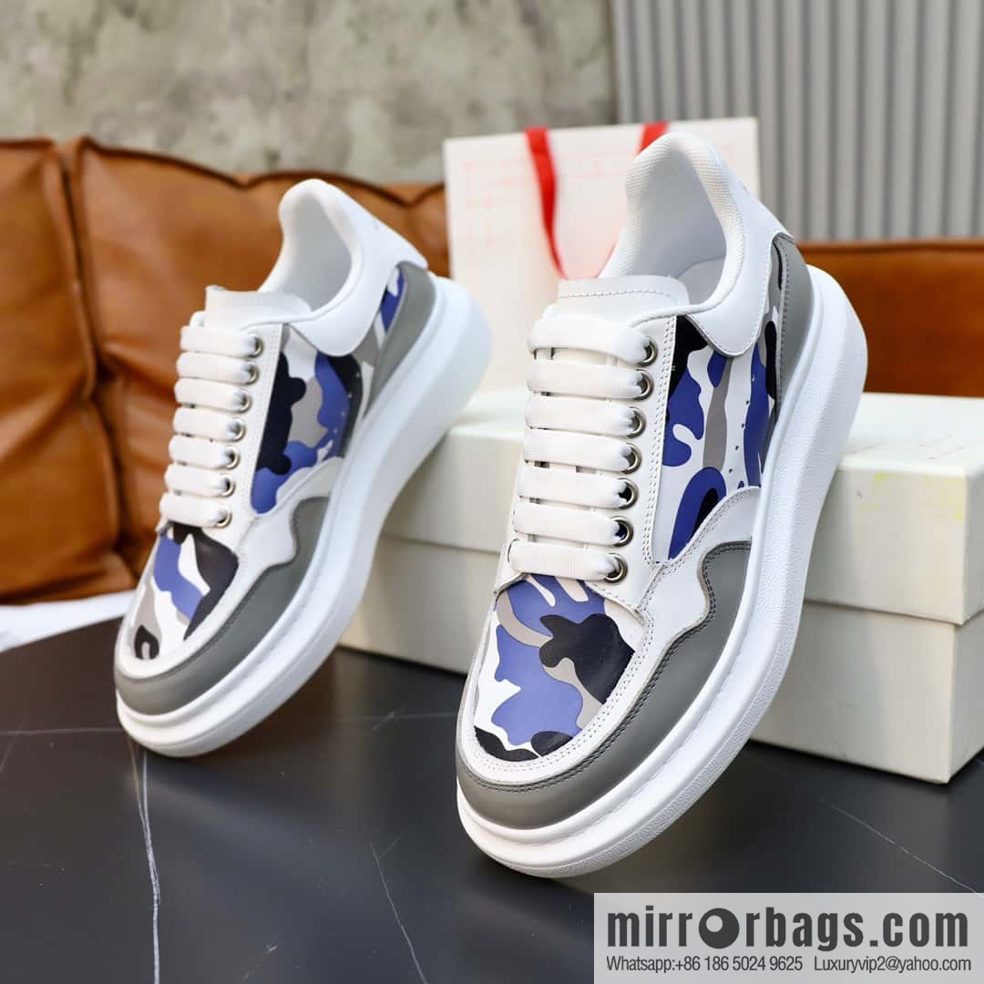 🐰🐰Alexander mcqueen/McQueen, couple 👫 classic star explosion versatile white shoes, original outsole