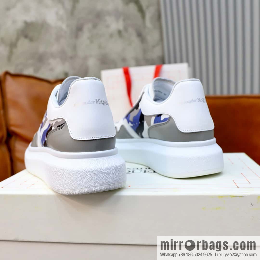 🐰🐰Alexander mcqueen/McQueen, couple 👫 classic star explosion versatile white shoes, original outsole
