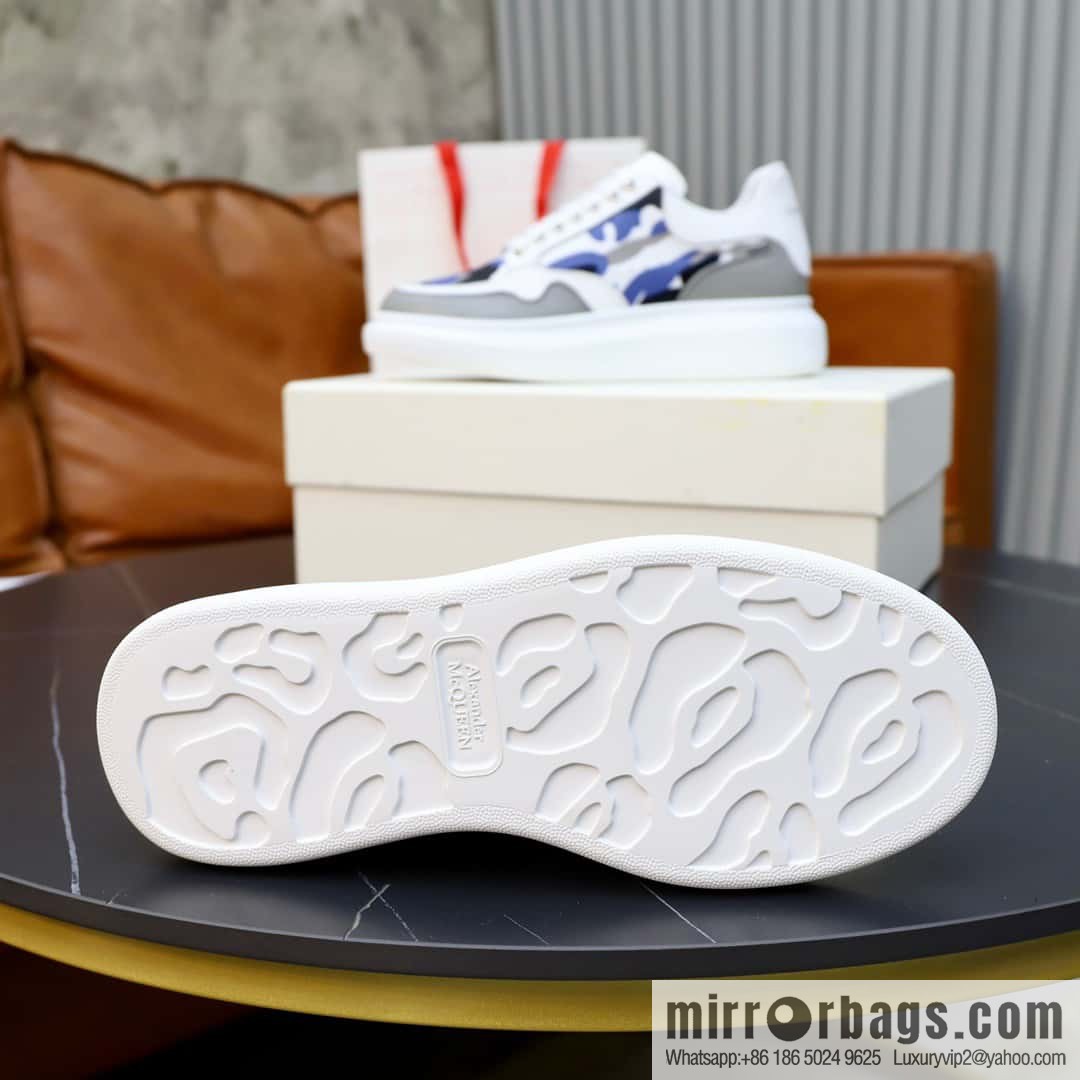 🐰🐰Alexander mcqueen/McQueen, couple 👫 classic star explosion versatile white shoes, original outsole