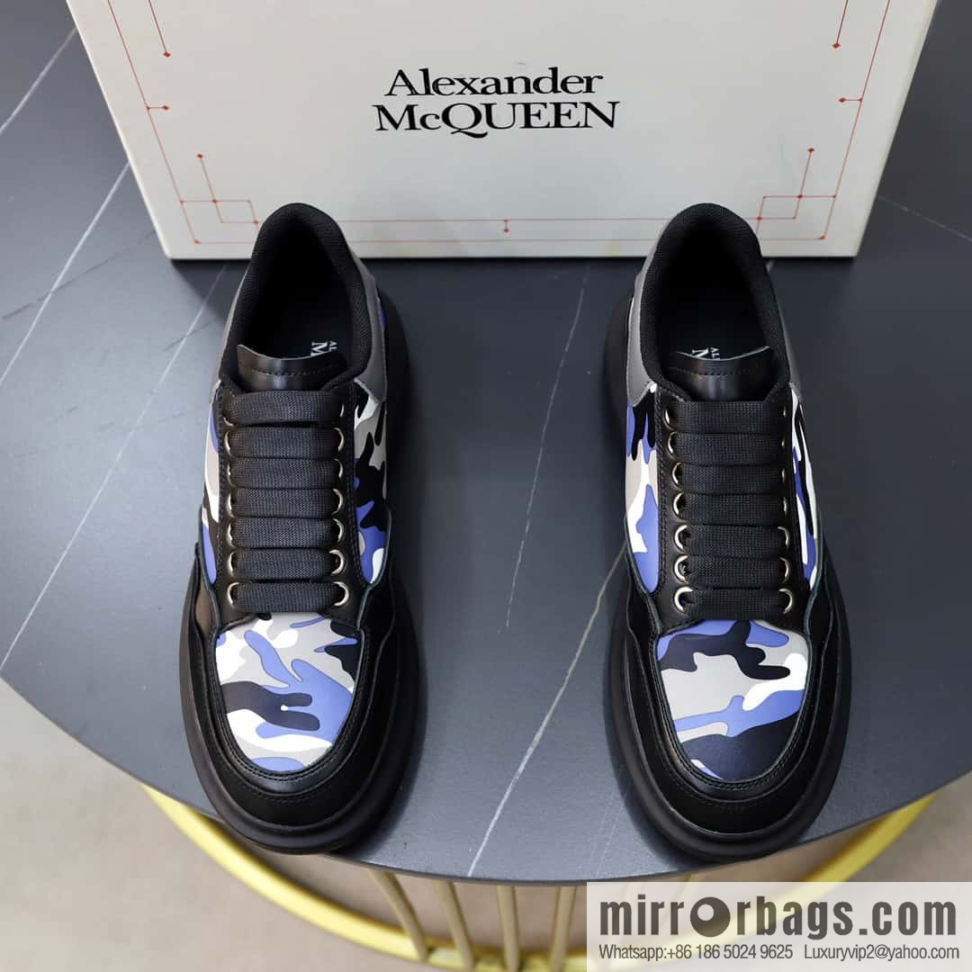🐰🐰Alexander mcqueen/McQueen, couple 👫 classic star explosion versatile white shoes, original outsole