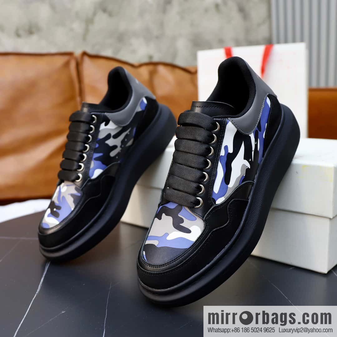 🐰🐰Alexander mcqueen/McQueen, couple 👫 classic star explosion versatile white shoes, original outsole