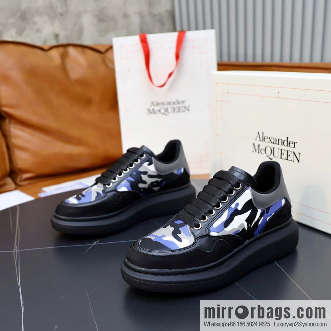🐰🐰Alexander mcqueen/McQueen, couple 👫 classic star explosion versatile white shoes, original outsole