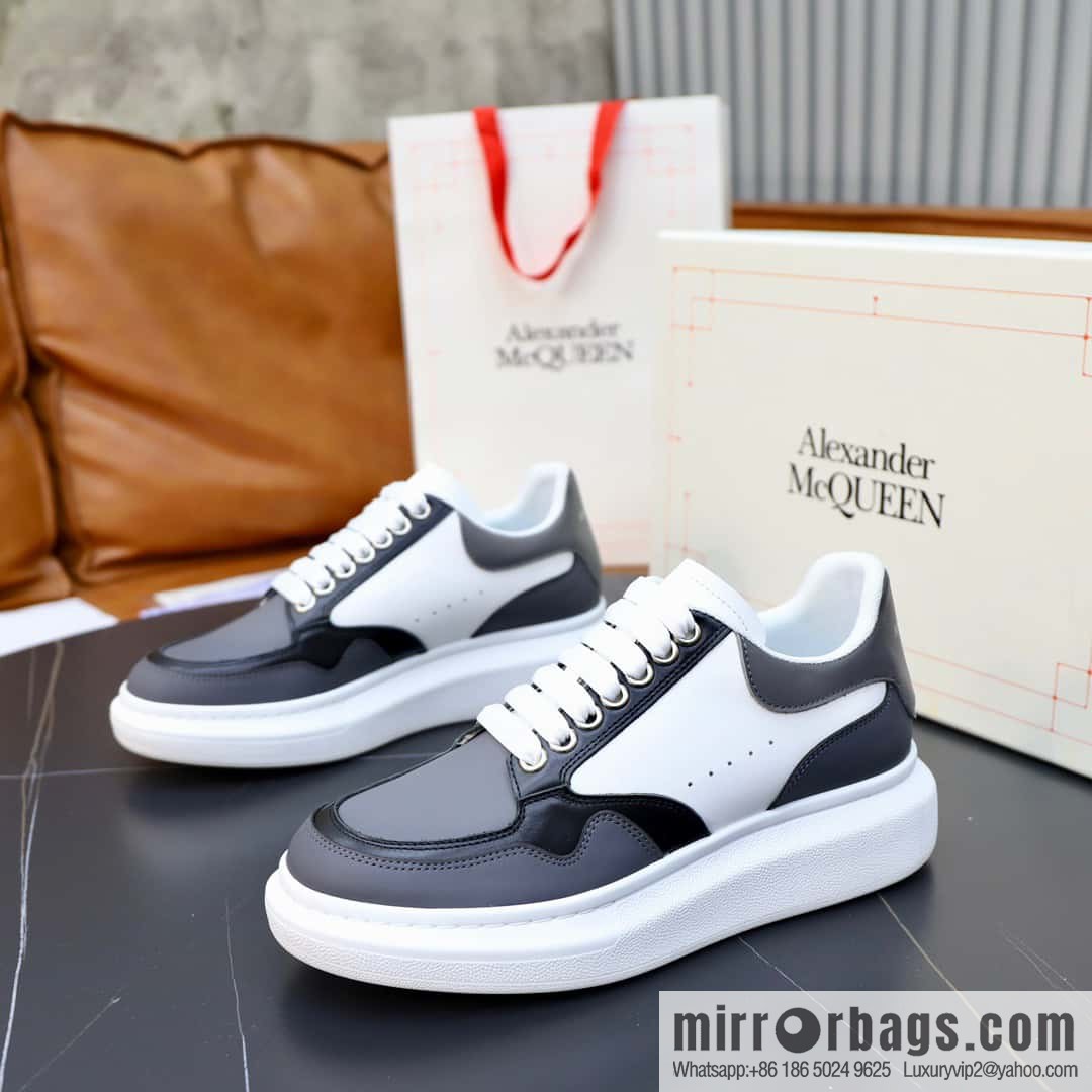 🐰🐰Alexander mcqueen/McQueen, couple 👫 classic star explosion versatile white shoes, original outsole