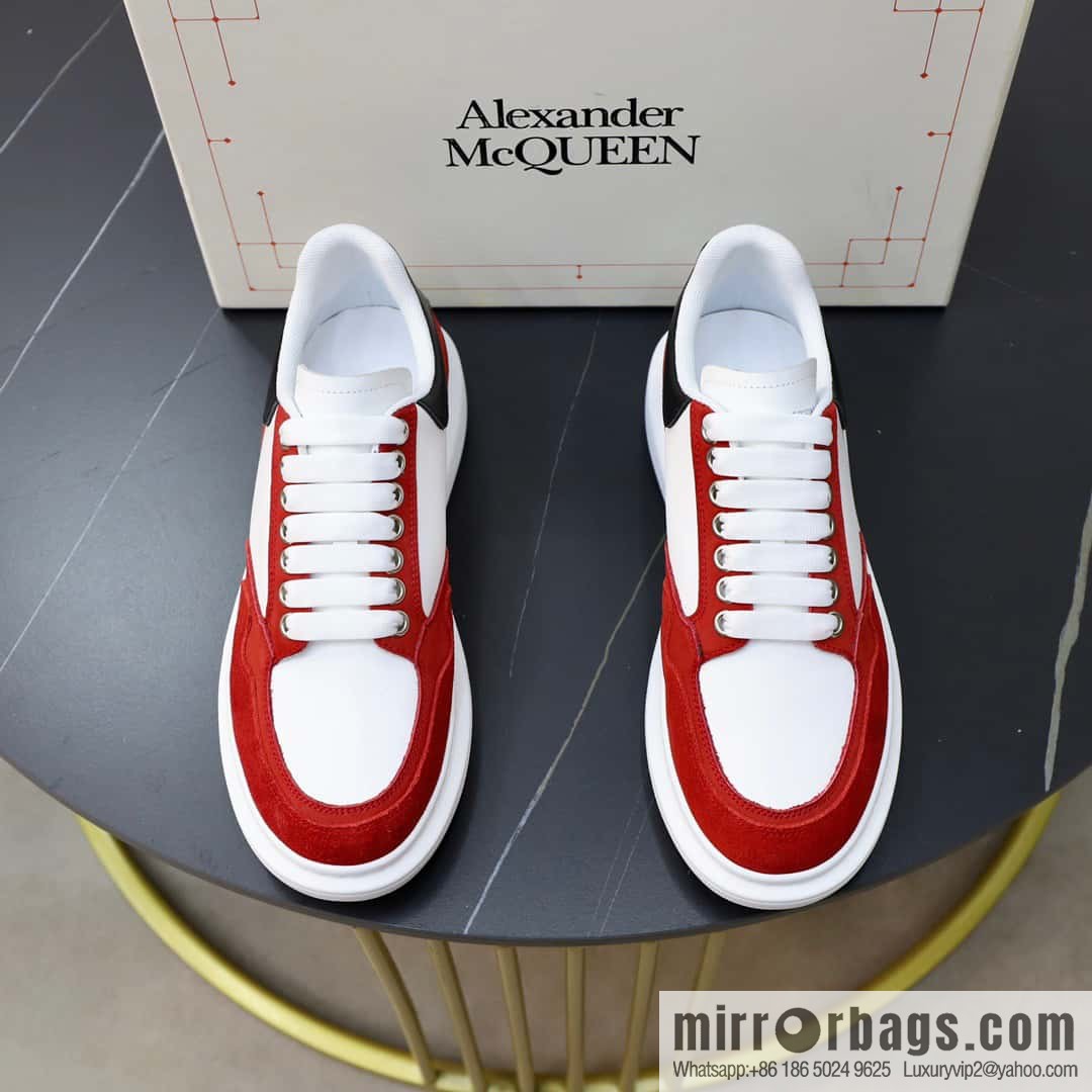 🐰🐰Alexander mcqueen/McQueen, couple 👫 classic star explosion versatile white shoes, original outsole