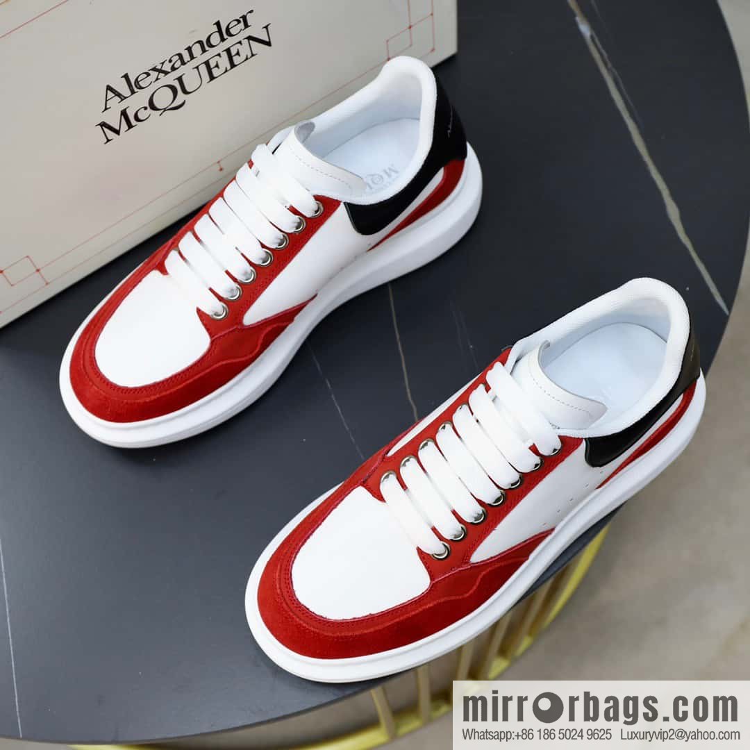 🐰🐰Alexander mcqueen/McQueen, couple 👫 classic star explosion versatile white shoes, original outsole