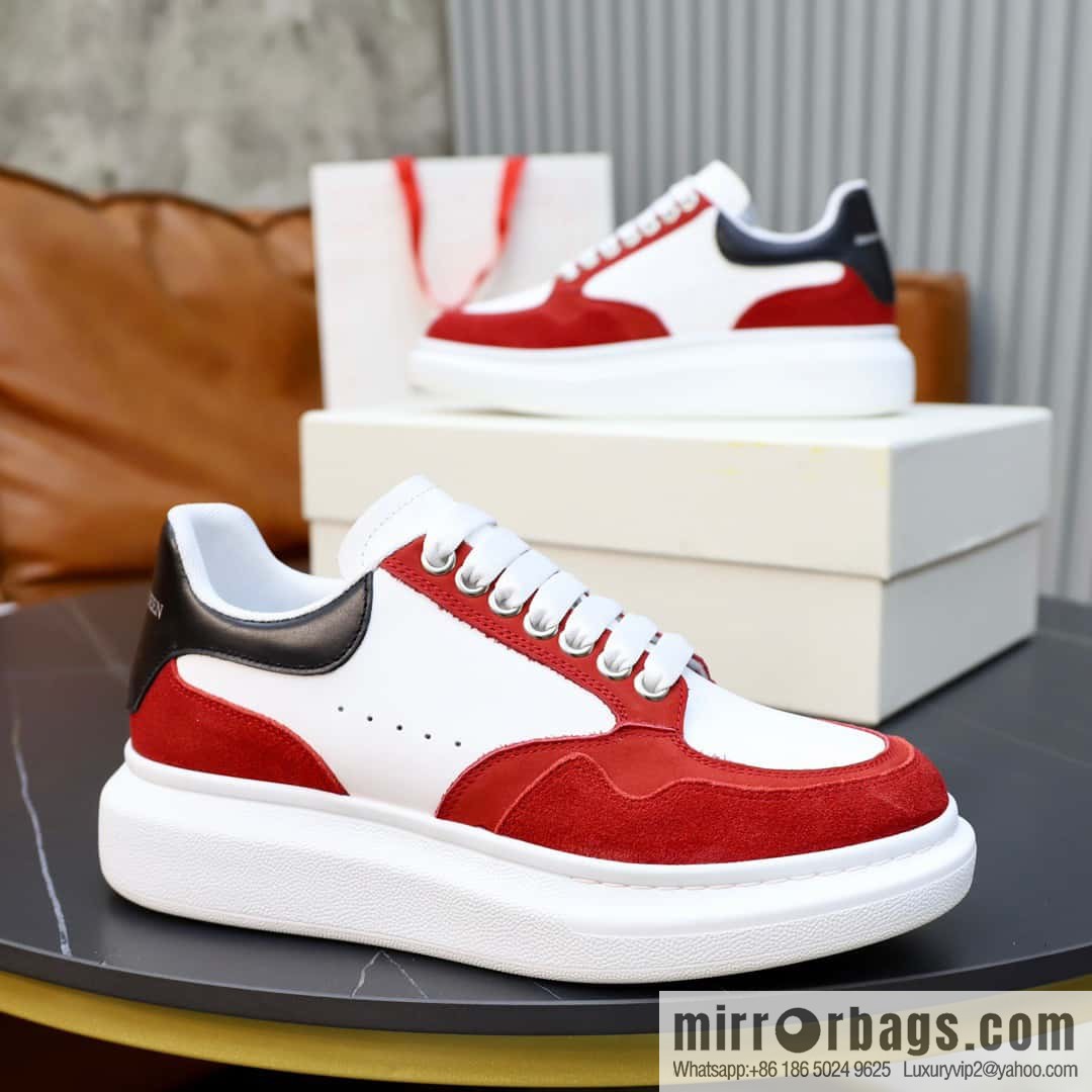 🐰🐰Alexander mcqueen/McQueen, couple 👫 classic star explosion versatile white shoes, original outsole