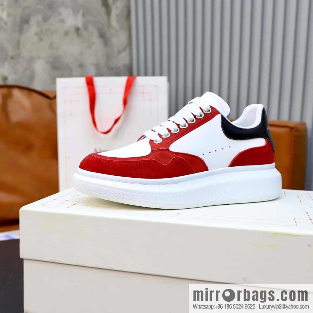 🐰🐰Alexander mcqueen/McQueen, couple 👫 classic star explosion versatile white shoes, original outsole