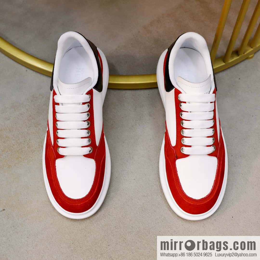 🐰🐰Alexander mcqueen/McQueen, couple 👫 classic star explosion versatile white shoes, original outsole