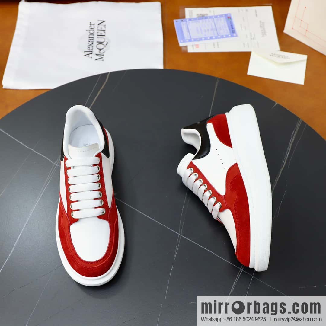 🐰🐰Alexander mcqueen/McQueen, couple 👫 classic star explosion versatile white shoes, original outsole