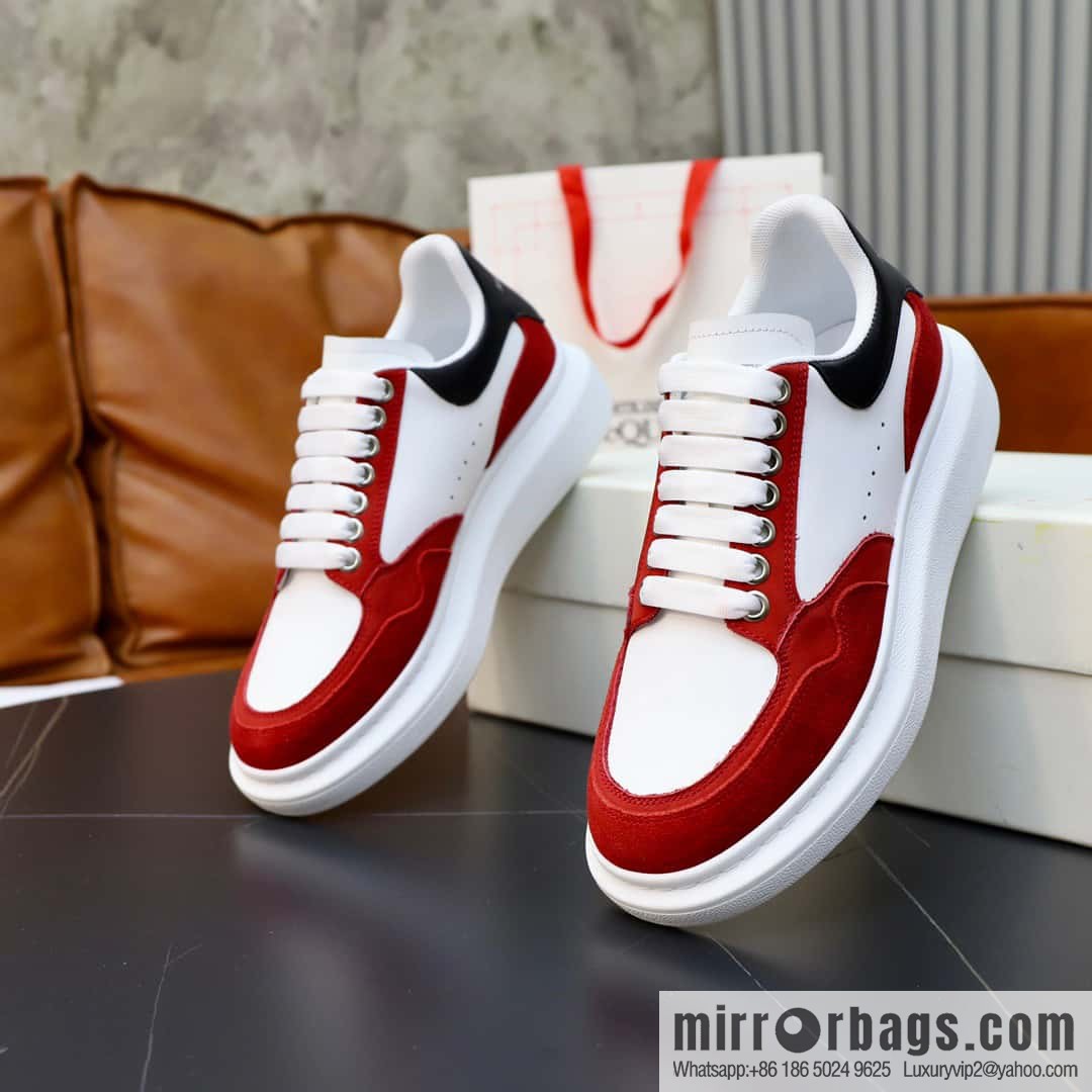 🐰🐰Alexander mcqueen/McQueen, couple 👫 classic star explosion versatile white shoes, original outsole
