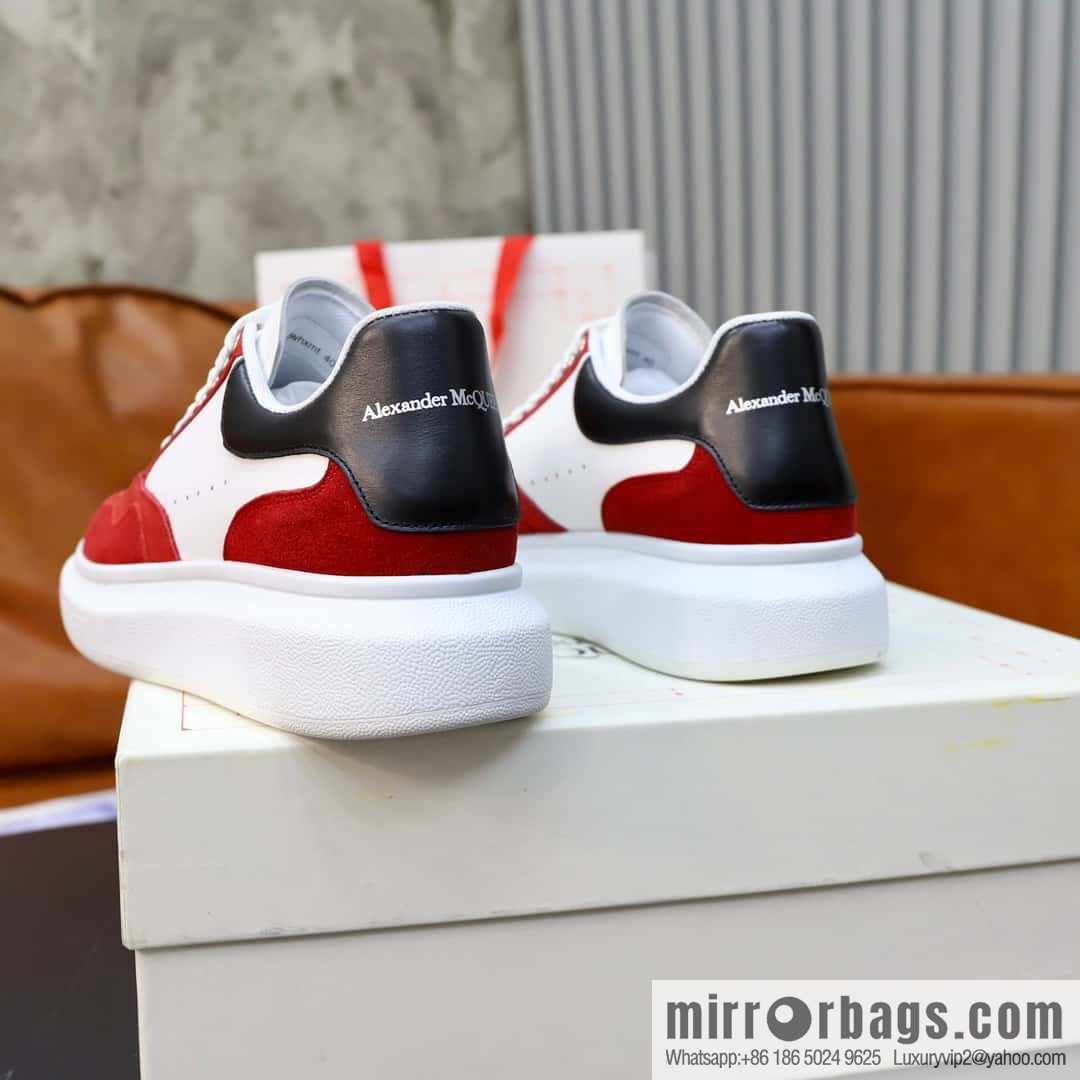 🐰🐰Alexander mcqueen/McQueen, couple 👫 classic star explosion versatile white shoes, original outsole