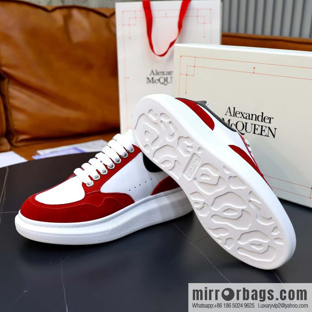 🐰🐰Alexander mcqueen/McQueen, couple 👫 classic star explosion versatile white shoes, original outsole