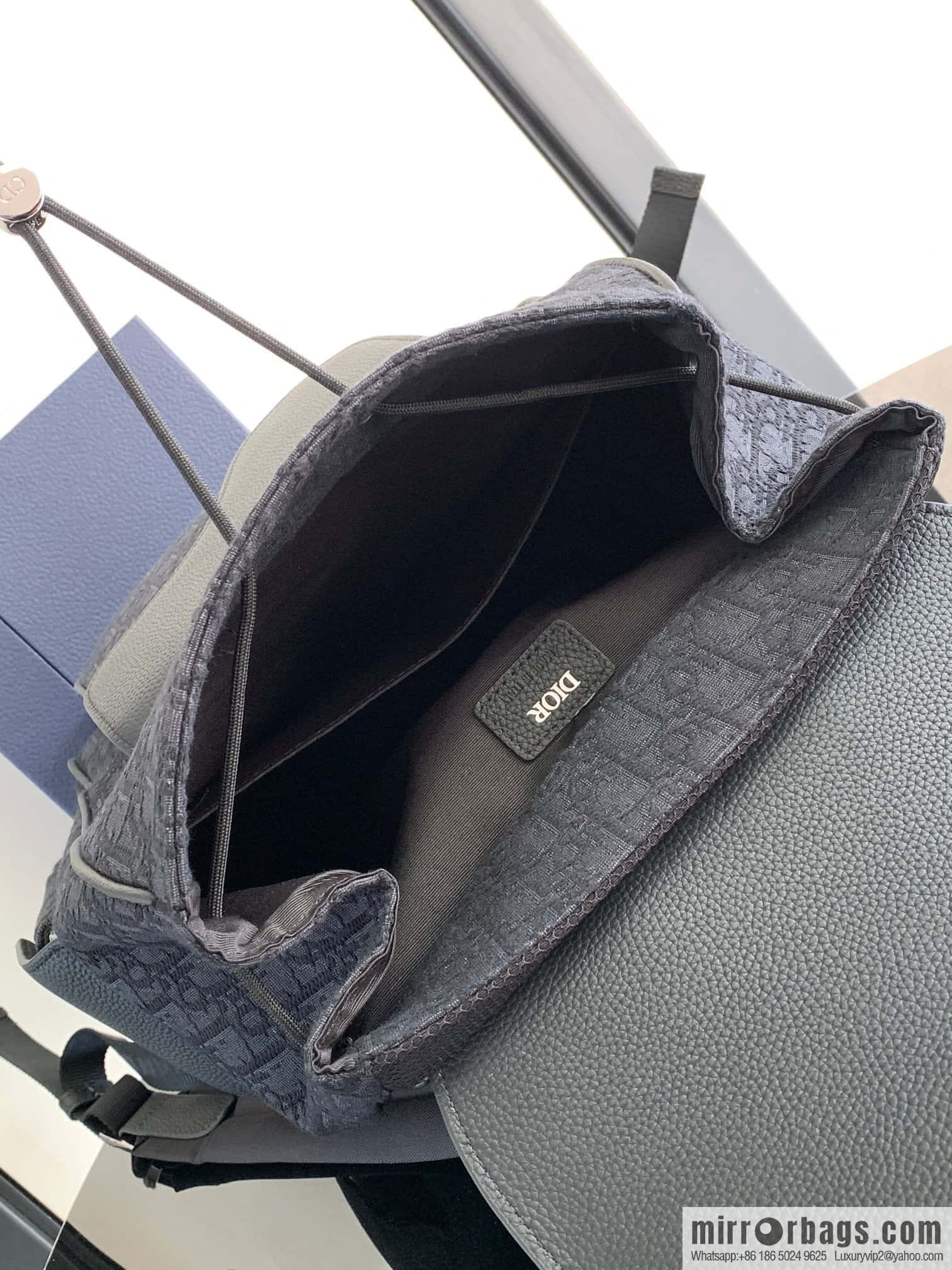 DIOR Oblique printed saddle backpack