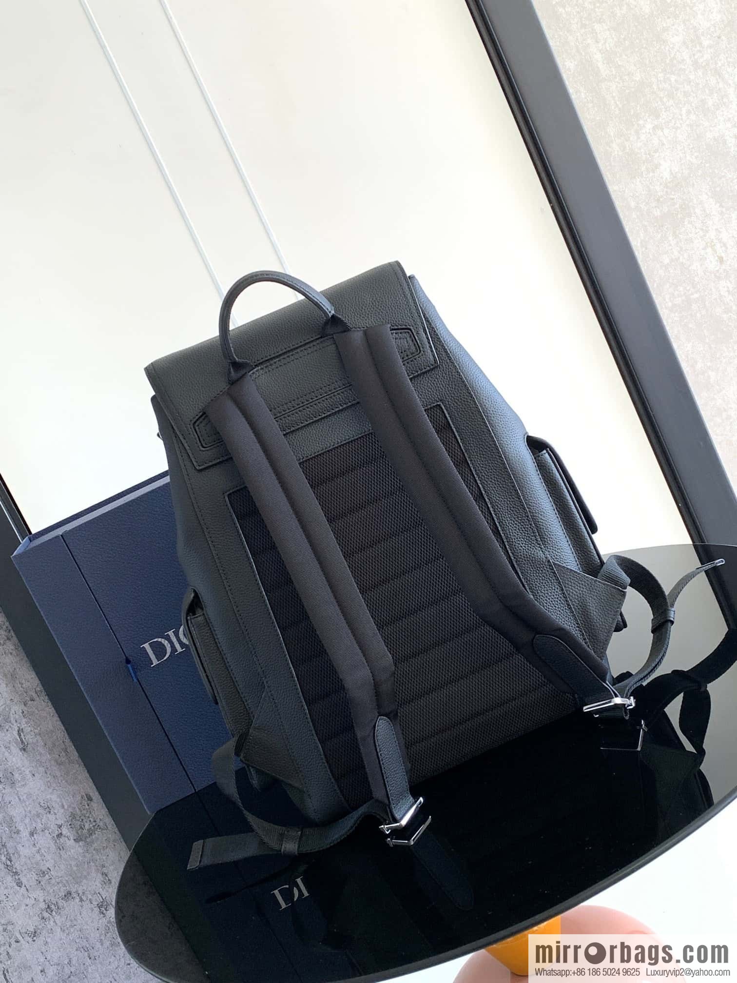 DIOR Oblique printed saddle backpack