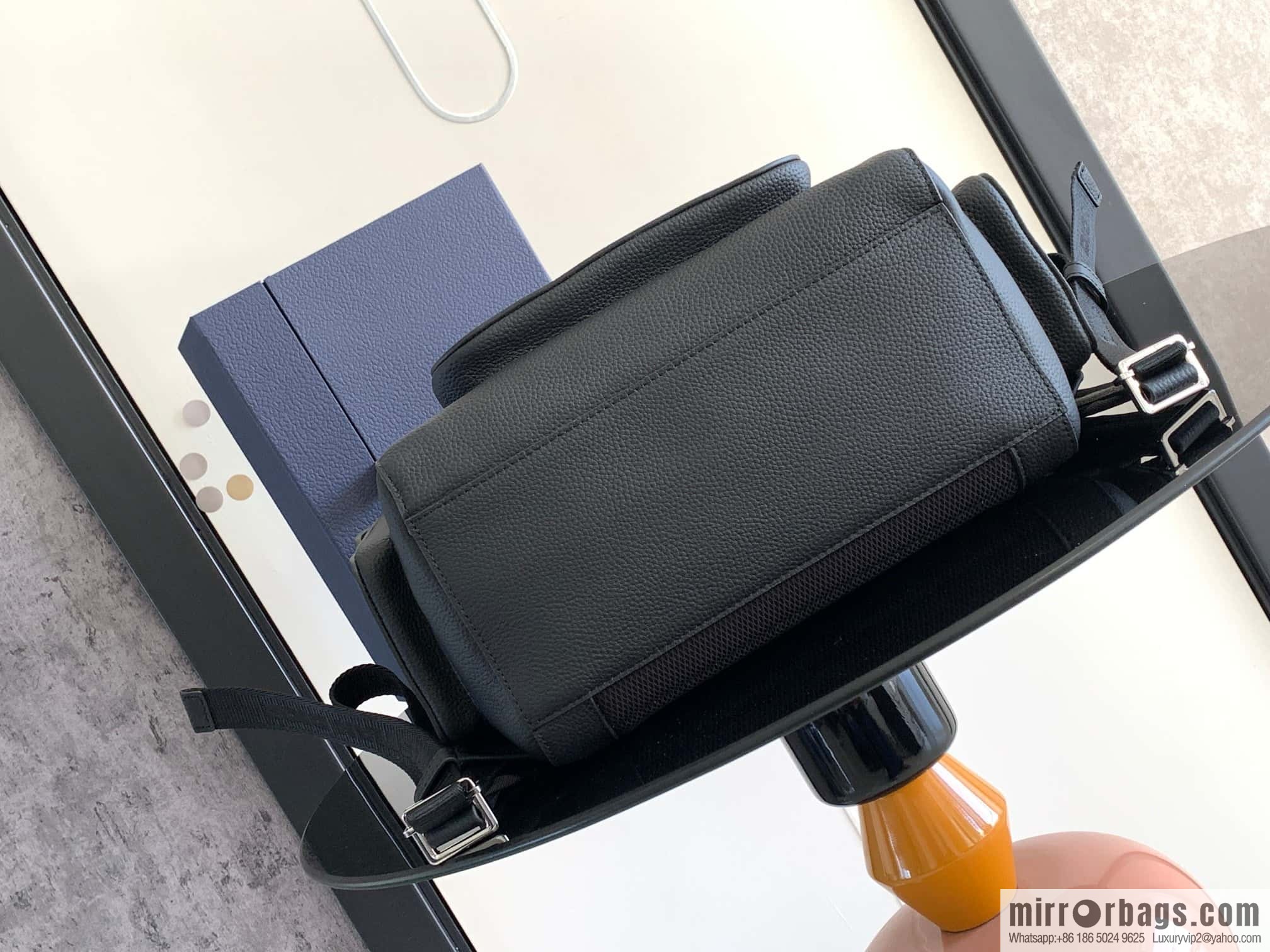 DIOR Oblique printed saddle backpack