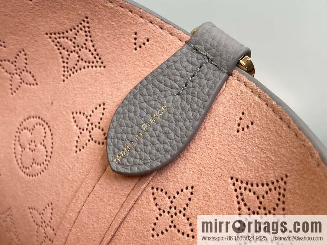 [Boutique‑grade] M23387 light gray, full leather shopping bag series Blossom medium tote bag gray/gradual change (cut-out)