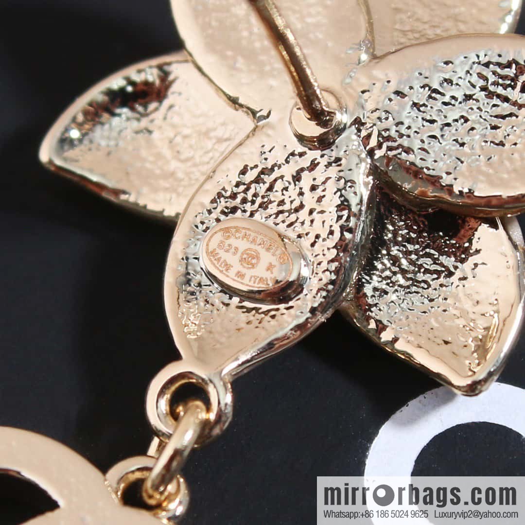 ☀️New ☑️ chanel c2 double c flower stud earrings ☀️