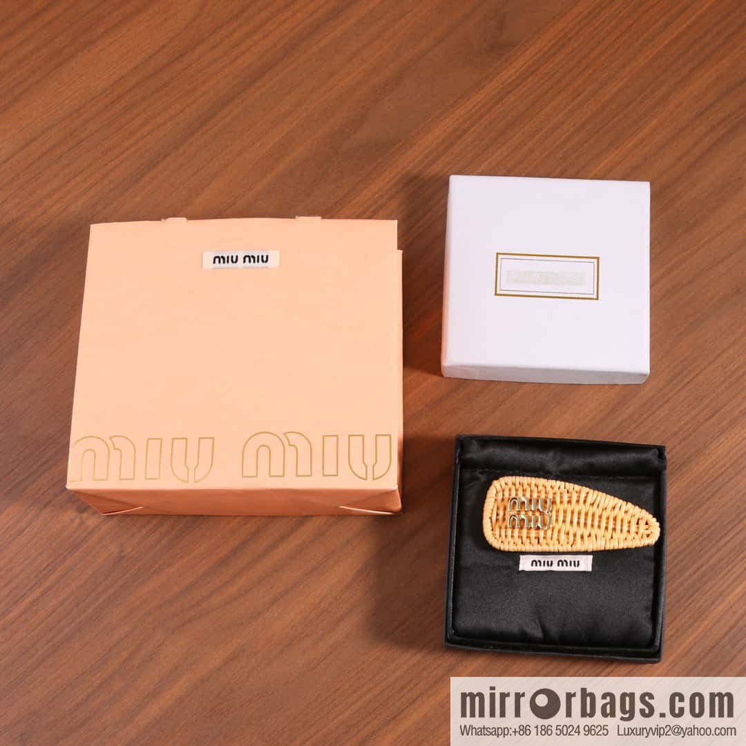 MIU MIU Miao Miao Holiday Style Bamboo Braided Rattan Hairpin Hairpin