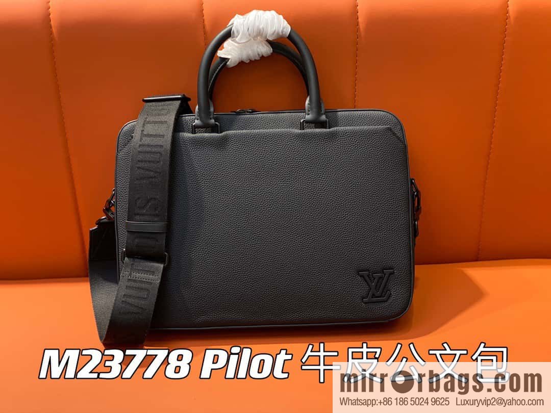 M23778 autumn and winter new full leather briefcase series PILOT briefcase