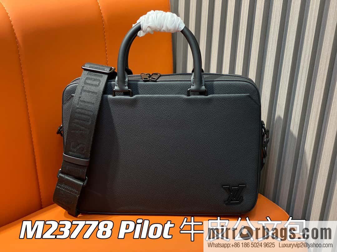 M23778 autumn and winter new full leather briefcase series PILOT briefcase