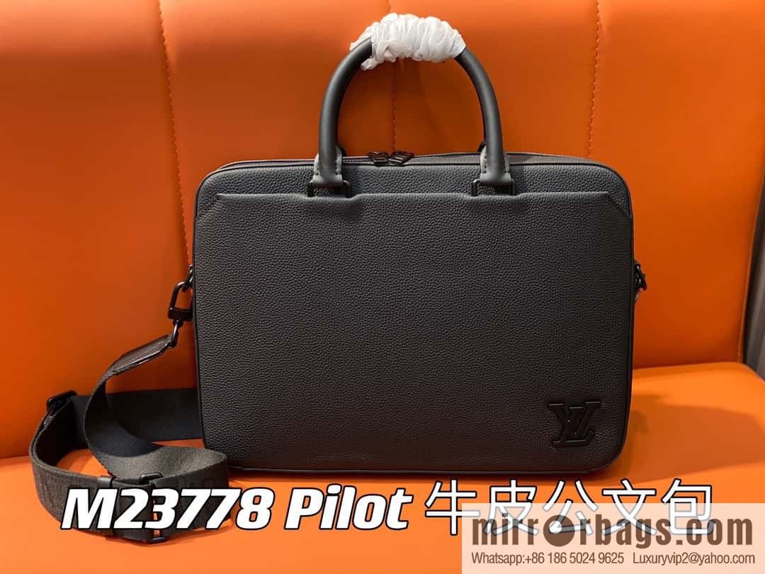 M23778 autumn and winter new full leather briefcase series PILOT briefcase