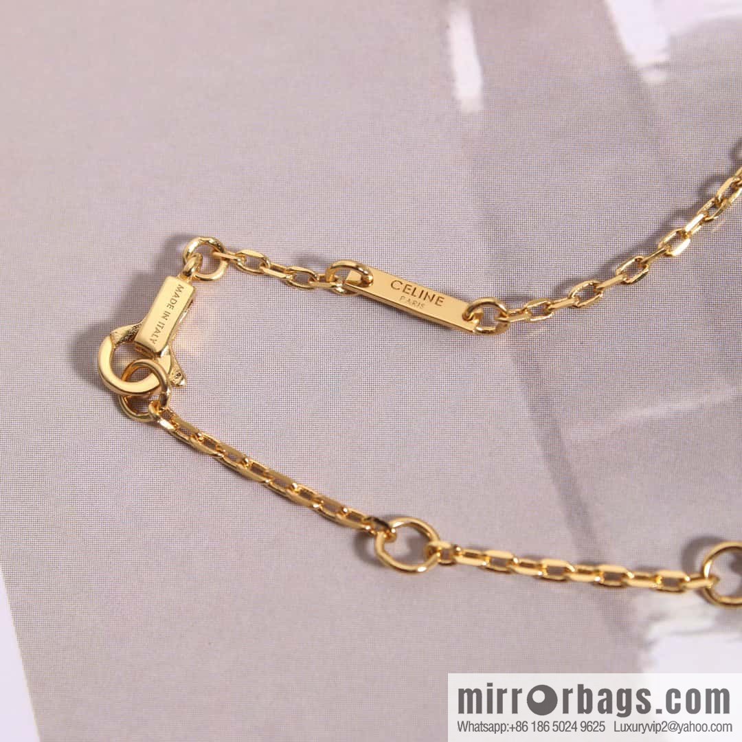 ❗️New ❗️ ☀️ New ☑️ Celine Pearl Cross Oval Long Necklace, Double Wear