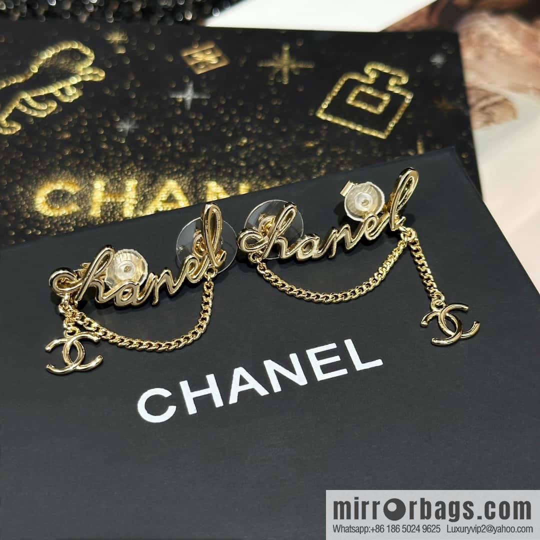 ☀️New ☑️ Chanel letter CHANEL earclip earrings ☀️