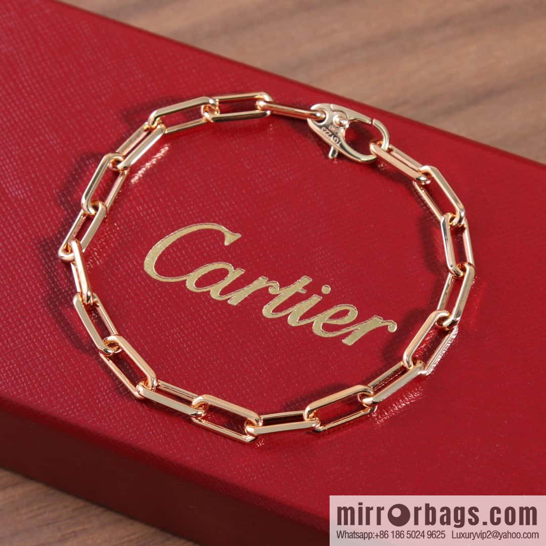☀️Cartier SANTOS DE CARTIER chain ⛓ bracelet ☀️ V gold, bracelet 19cm (suitable for 16-18cm)