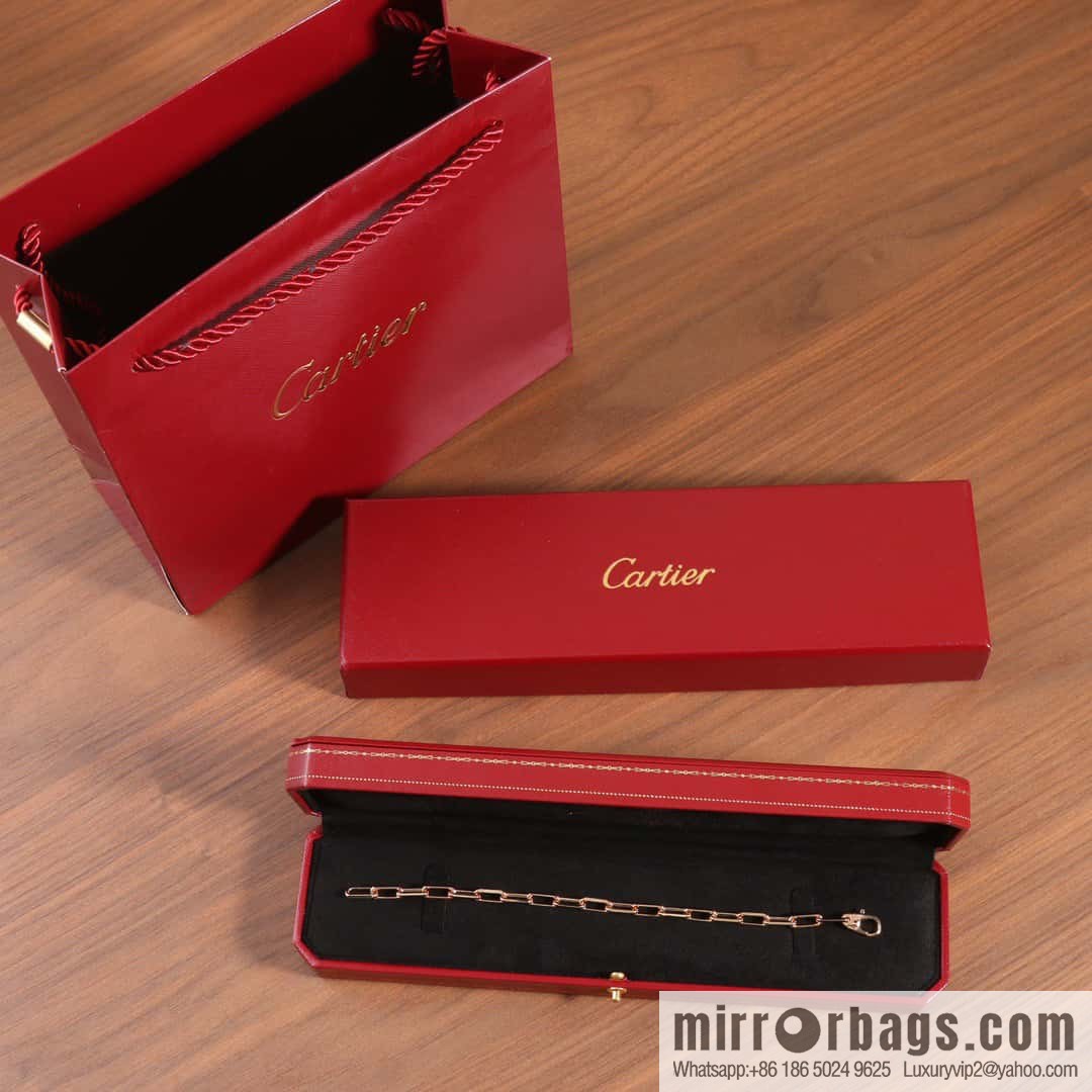 ☀️Cartier SANTOS DE CARTIER chain ⛓ bracelet ☀️ V gold, bracelet 19cm (suitable for 16-18cm)
