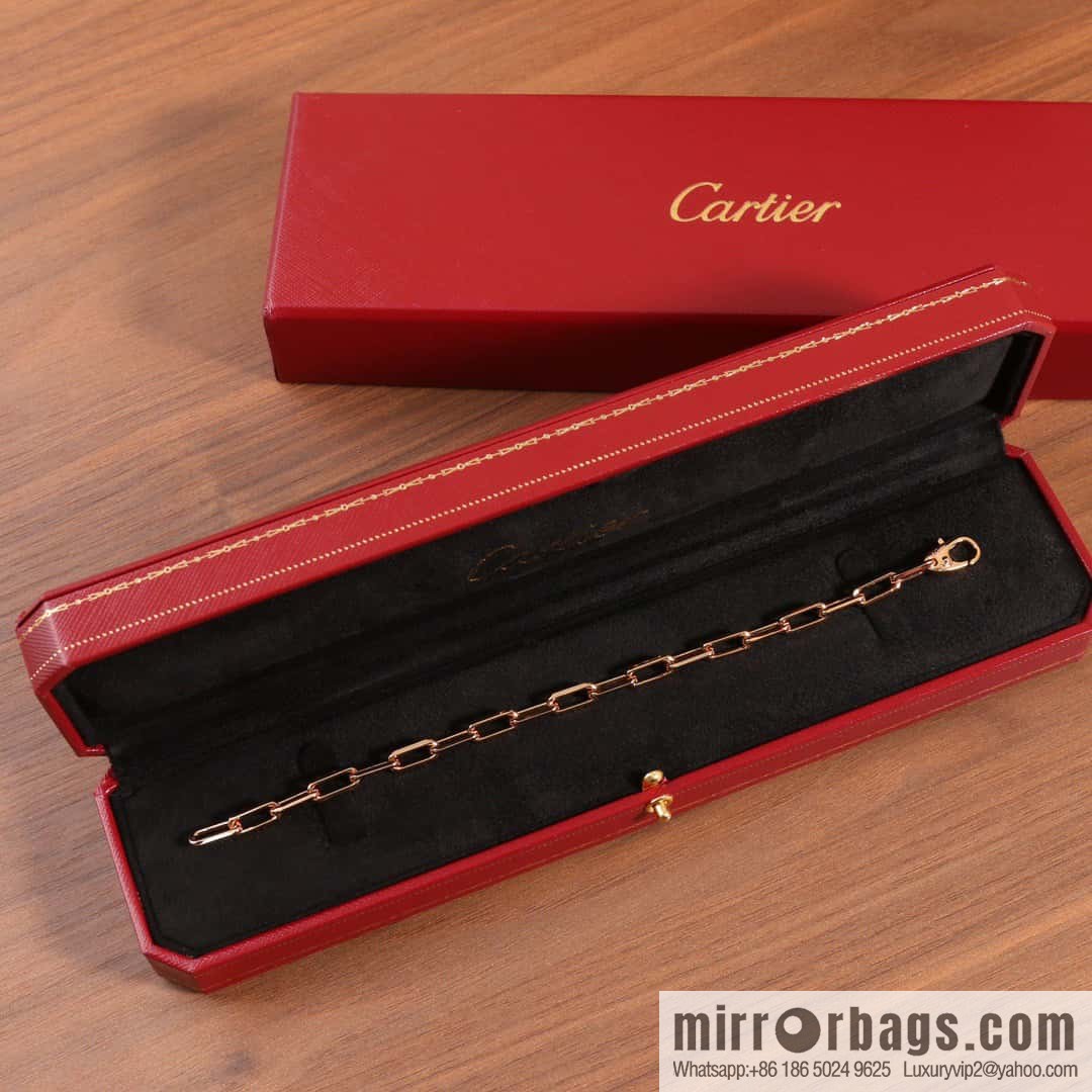 ☀️Cartier SANTOS DE CARTIER chain ⛓ bracelet ☀️ V gold, bracelet 19cm (suitable for 16-18cm)