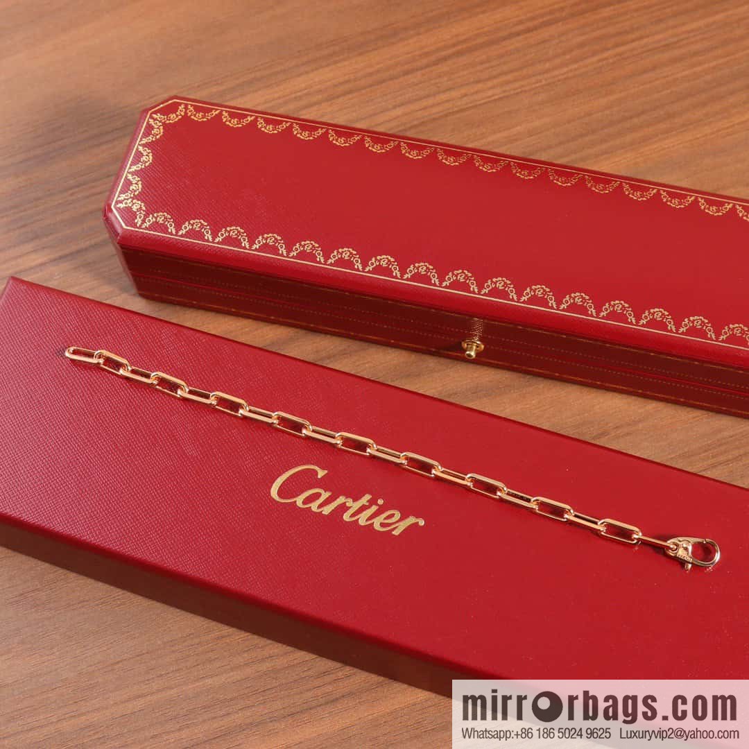 ☀️Cartier SANTOS DE CARTIER chain ⛓ bracelet ☀️ V gold, bracelet 19cm (suitable for 16-18cm)