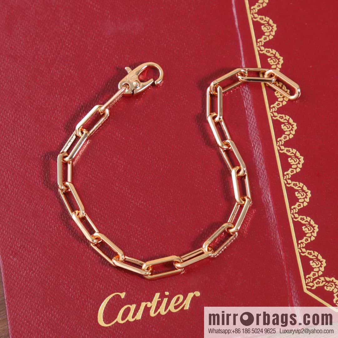 ☀️Cartier SANTOS DE CARTIER chain ⛓ bracelet ☀️ V gold, bracelet 19cm (suitable for 16-18cm)