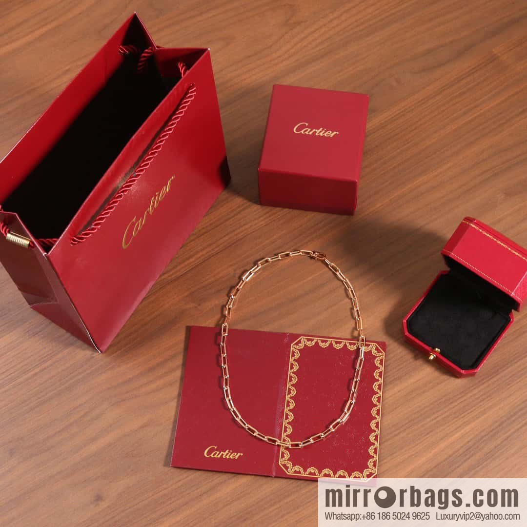 ☀️Cartier SANTOS DE CARTIER chain ⛓ necklace ☀️ V gold, necklace 47cm 57cm