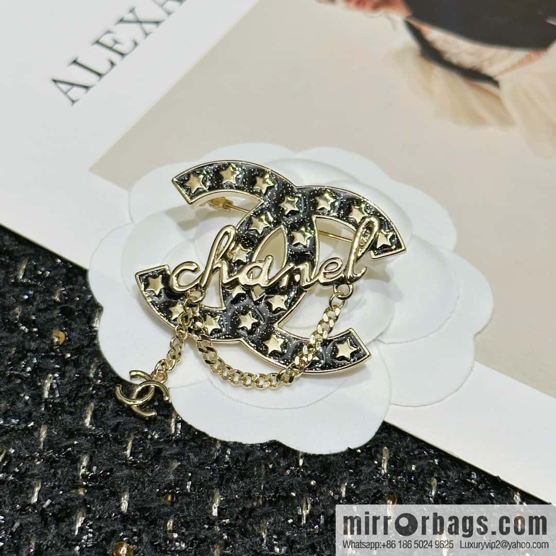 ☀️New ☑️ Chanel Double C Fringe Brooch ☀️