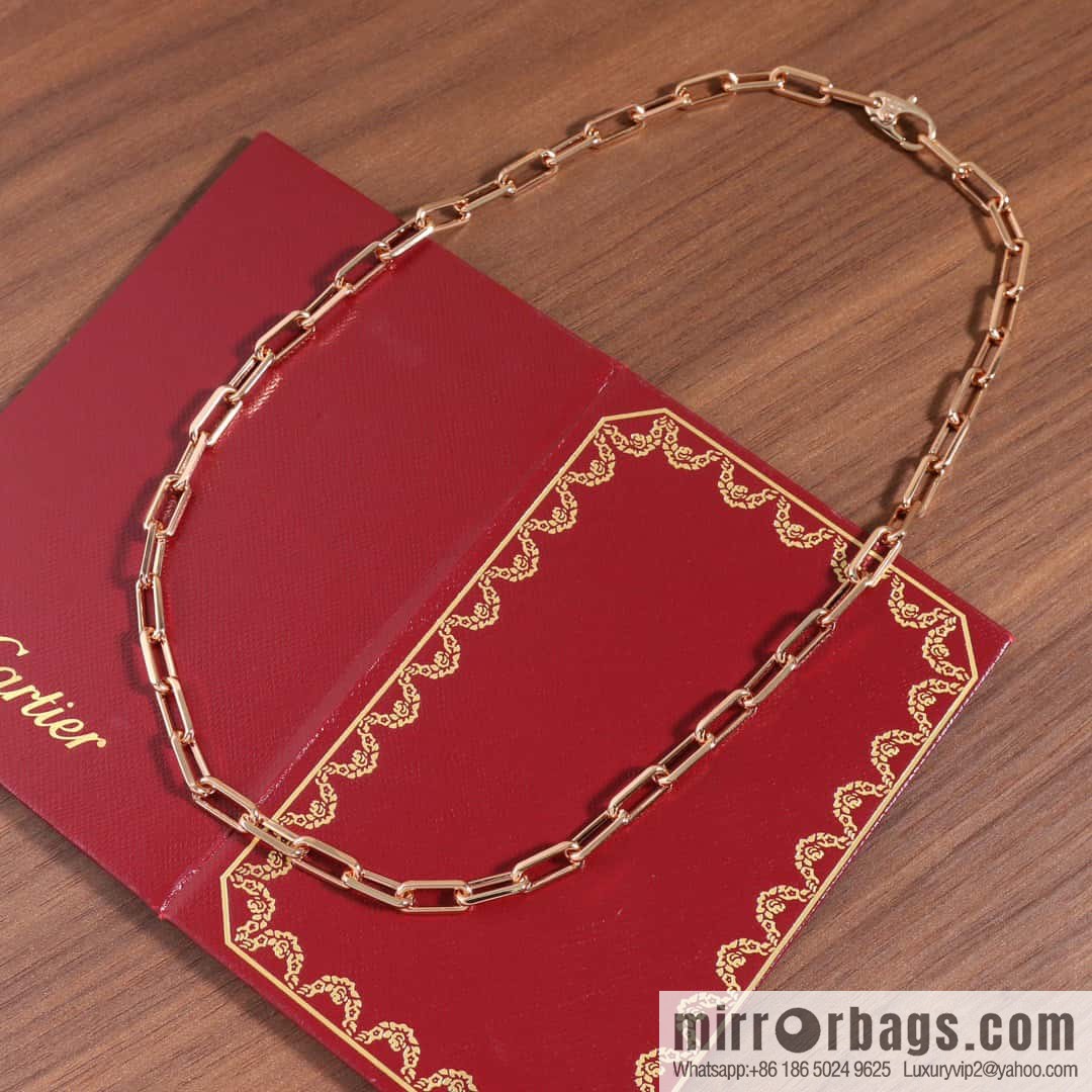☀️Cartier SANTOS DE CARTIER chain ⛓ necklace ☀️ V gold, necklace 47cm 57cm