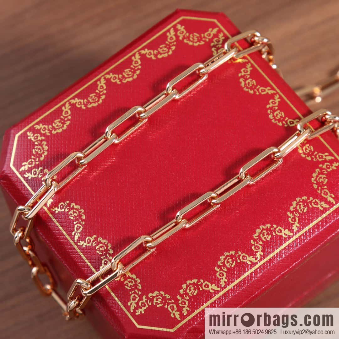 ☀️Cartier SANTOS DE CARTIER chain ⛓ necklace ☀️ V gold, necklace 47cm 57cm