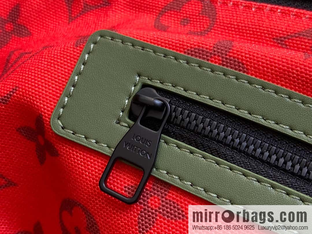 [Boutique‑grade] M23963 green silk screen, travel bag series, this Keepall Bandoulière 55 travel bag